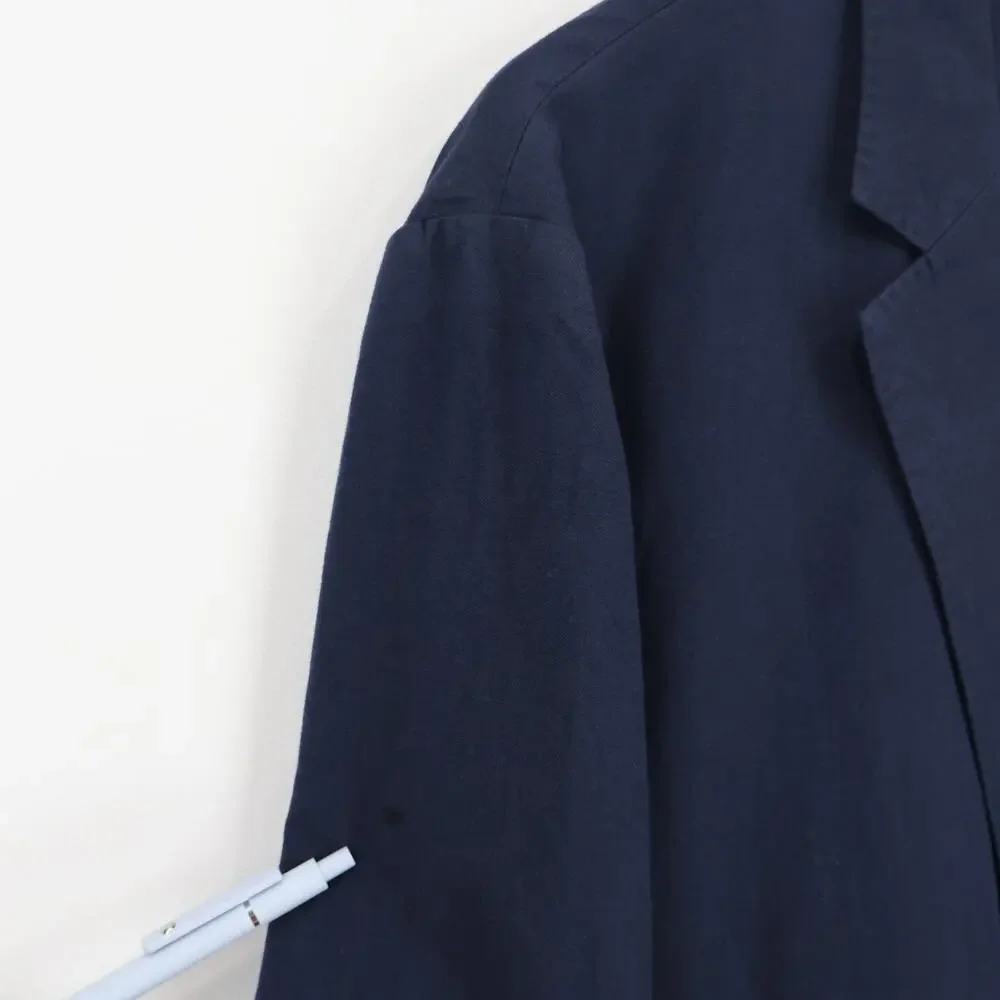 J.Crew Ludlow Slim Fit Unstructured Suit Jacket Irish Cotton Linen Navy 48L NWT